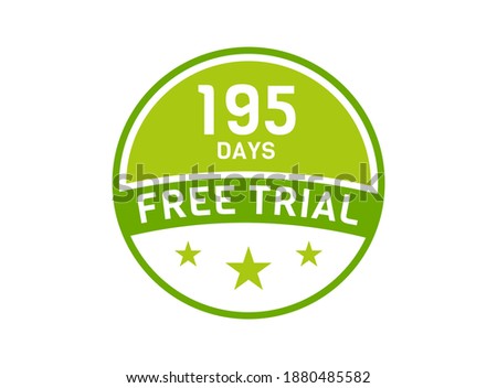 195 days free trial. 195 day Free trial badges