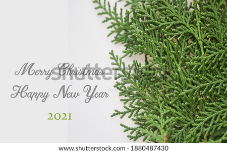 Happy New Year 2021 background template. Merry Christmas and Happy New Year holiday. The Covid-19 pandemic 2020