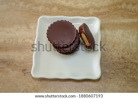 Dark chocolate peanut butter cups.