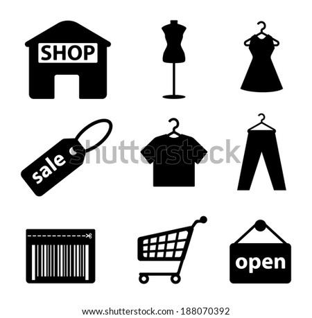 Shopping icon set 