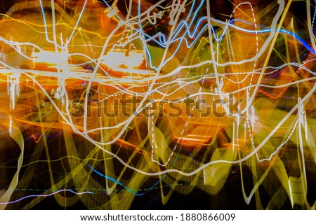 Abstract traces of light in the city at night