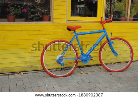 
Colorful and beautiful bikes on the street