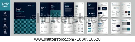 Brand Manual Template, Simple style and modern layout Brand Book, Brand Identity, Brand Guideline, Guide Book Royalty-Free Stock Photo #1880910520