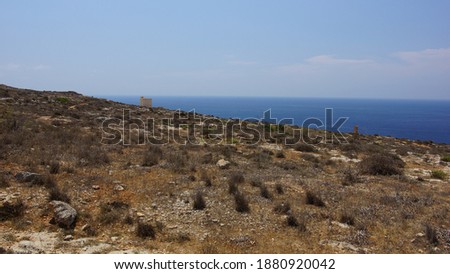 Panoramic views from Hagar Qim view point. Malta.