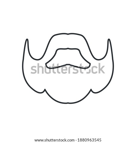 beard of man design, hipster and gentleman theme Vector illustration