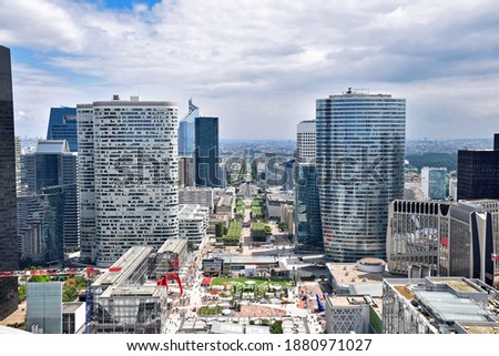 View of Paris from the arch of La Defense