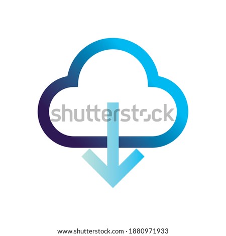 Cloud computing with arrow design, Communication internet and connectivity theme Vector illustration