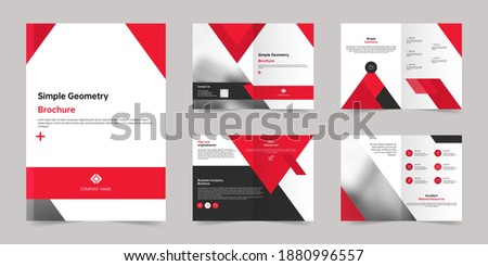 Business geometric business A4 brochure template