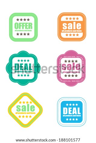 flat sale badges and banners