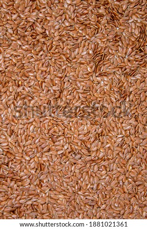 Isolated close-up photos of flax seeds