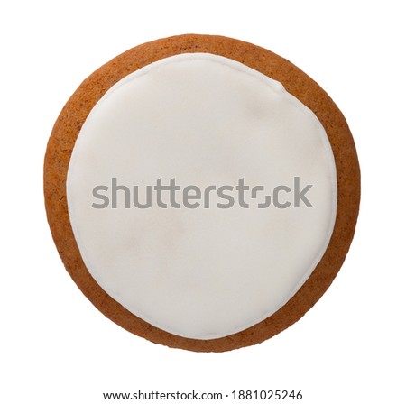 Gingerbread circle isolated on white background