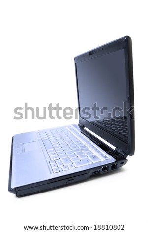 Modern laptop isolated over a white background