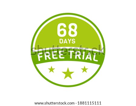 68 days free trial. 68 day Free trial badges