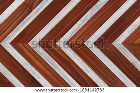 Oak parquet floor texture with chevron pattern. Wooden planks.