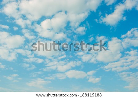 Sky scape blue daytime sky