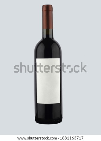 The red whine bottle on the white back Royalty-Free Stock Photo #1881163717