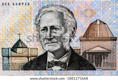 John Tebbutt was an Australian astronomer, famous for discovering the "Great Comet of 1861". Portrait from Australia 100 Dollars 1984 Banknotes.
