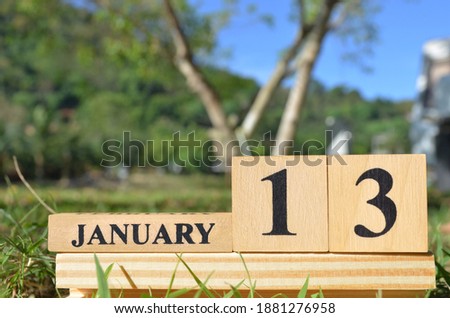 January 13, Cover natural background for your business.