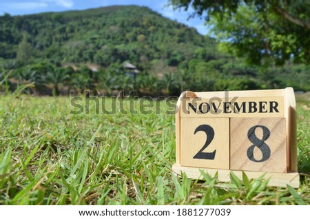 November 28, Country background for your business, empty cover background.