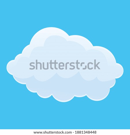 Space cloud icon. Cartoon of space cloud vector icon for web design isolated on white background