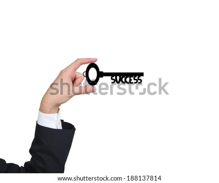 A hand holding a key.