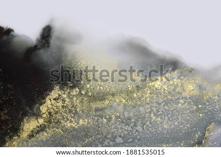 Abstract blink smoke painting blots horizontal background. Alcohol ink colors. Marble texture.