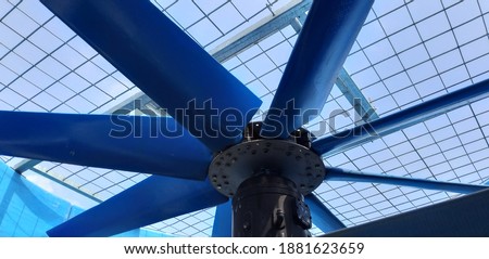 Fan Blade at Cooling Tower Royalty-Free Stock Photo #1881623659