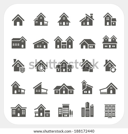 Houses icons set