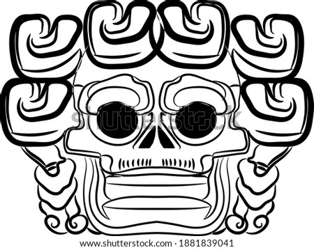 skull, represents death that was sacred to pre-Columbian cultures