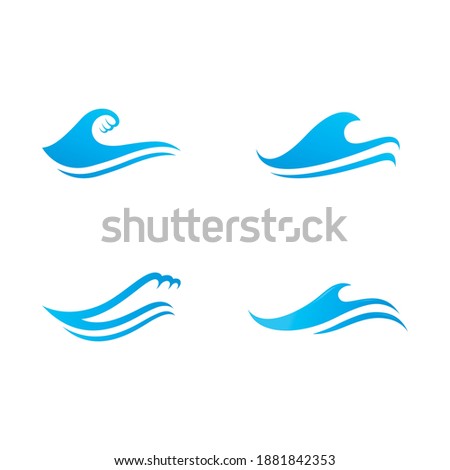 Water wave logo vector illustration icon template