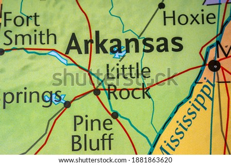 Little Rock on the map of USA