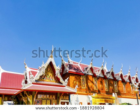 Landscape of wat khoi temple,located in Phetchaburi,Thailand