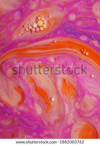 Space or planets of the Universe space abstract background. Abstract structure of the atom of a molecule. Macro photography of air or molecules. Abstract space background. Biology, physics or chemistr