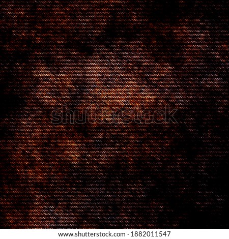 Dark brown red brush strokes textured background, old vintage textured fabric paper