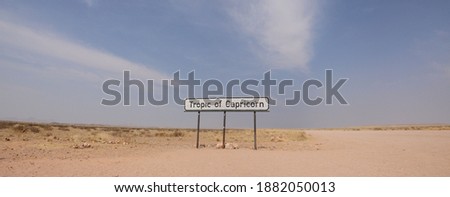 Tropic of capricorn sign in namibia