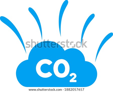 Vector CO2 smoke emission pictogram. An isolated illustration on a white background.