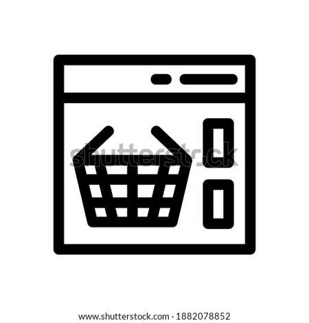 shopping website icon or logo isolated sign symbol vector illustration - high quality black style vector icons

