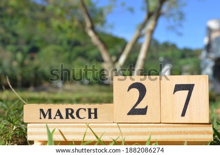 March 27, Cover natural background for your business.