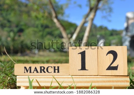 March 13, Cover natural background for your business.