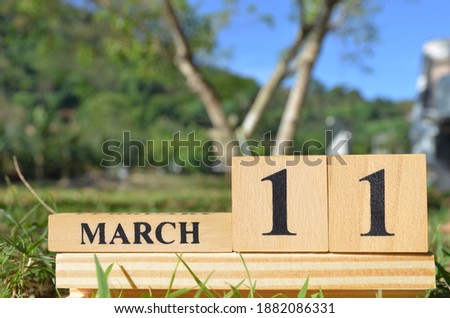 March 11, Cover natural background for your business.