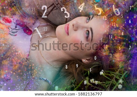 Portrait of a woman and numerology

