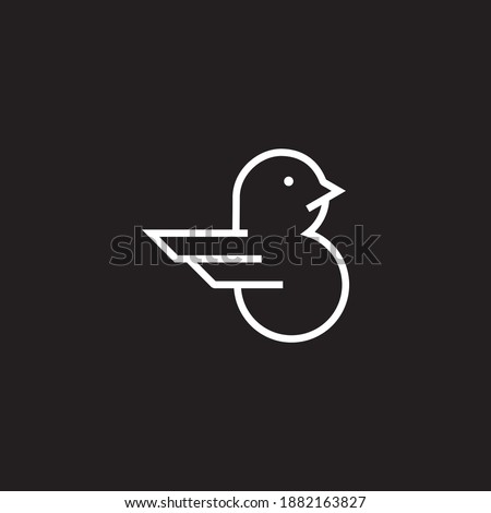 the letter B bird logo concept is unique, simple, creative