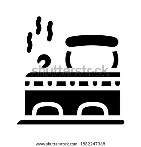 iron retro glyph icon vector. iron retro sign. isolated contour symbol black illustration