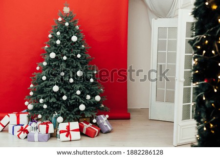 Interior Christmas tree pine decor gifts winter