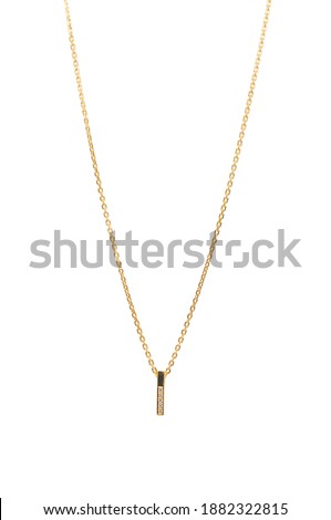 A necklace made of gold and silver decorated with diamonds which is classy and luxurious Royalty-Free Stock Photo #1882322815