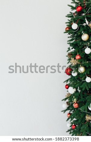 Christmas tree with gifts new year decor December