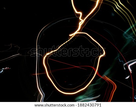 Color magic line. abstract pattern.for light overlays background.Art tool based on particles,night party or shutter bulb motion effect