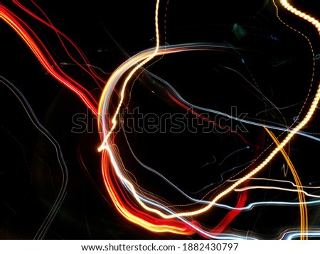 Color magic line. abstract pattern.for light overlays background.Art tool based on particles,night party or shutter bulb motion effect
