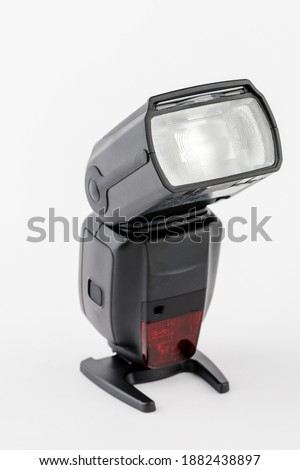 flash or portable flash on a white isolated background.