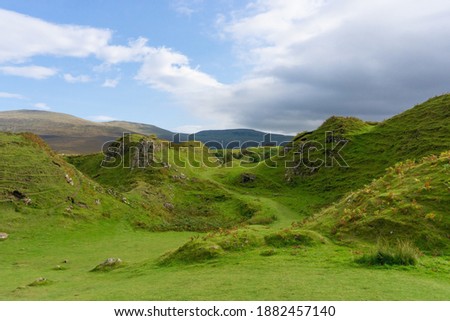 The "Fairy Glen" near Uig on the Isle of Skye